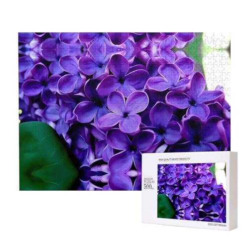 Poezjzw Puzzles für Erwachsene, 500 Teile, geeignet für Familienfreizeit und Verbesserung der praktischen Fähigkeit, violettes Blumenmuster Poezjzw Puzzles für Erwachsene, 500 Teile, geeignet für Familienfreizeit und Verbesserung der praktischen Fähigkeit, violettes Blumenmuster von POEZJZW