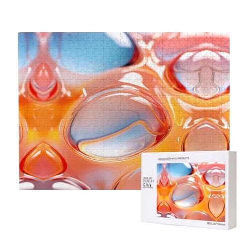 Poezjzw Quallen-Puzzles für Erwachsene, 500 Teile, Holzpuzzle für Familie, Freunde, Heimdekoration, Wandkunst, 50 x 38 cm Poezjzw Quallen-Puzzles für Erwachsene, 500 Teile, Holzpuzzle für Familie, Freunde, Heimdekoration, Wandkunst, 50 x 38 cm von POEZJZW