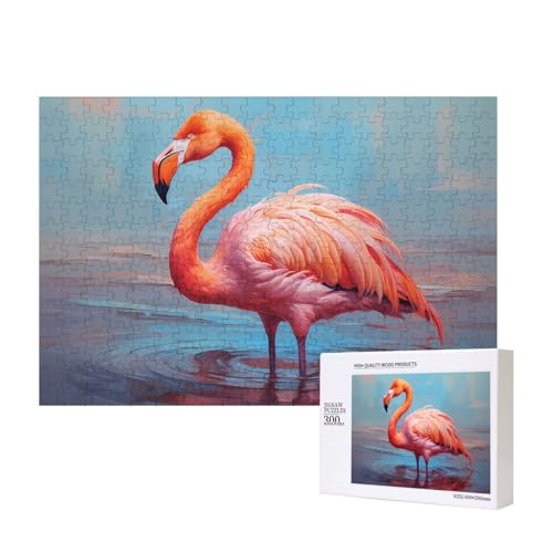 Poezjzw Schönes Flamingo-Puzzle für Erwachsene, 300 Teile, Holzpuzzle für Familie, Freunde, Heimdekoration, Wandkunst, 15,7 x 27,9 cm Poezjzw Schönes Flamingo-Puzzle für Erwachsene, 300 Teile, Holzpuzzle für Familie, Freunde, Heimdekoration, Wandkunst, 15,7 x 27,9 cm von POEZJZW