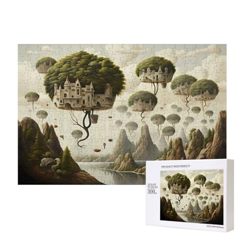 Poezjzw Schwebende Schloss-Puzzles für Erwachsene, 300 Teile, Holzpuzzle für Familie, Freunde, Heimdekoration, Wandkunst, 15,7 x 27,9 cm Poezjzw Schwebende Schloss-Puzzles für Erwachsene, 300 Teile, Holzpuzzle für Familie, Freunde, Heimdekoration, Wandkunst, 15,7 x 27,9 cm von POEZJZW