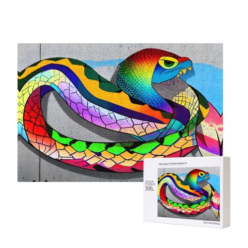 Poezjzw Serpentine Klassisches Puzzle für Erwachsene, 300 Teile, Holzpuzzle, moderne Wohnkultur, intellektuelles Spiel, 40 x 28 cm von POEZJZW
