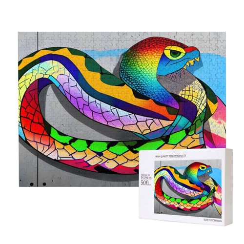 Poezjzw Serpentine Klassisches Puzzle für Erwachsene, 500 Teile, Holzpuzzle, moderne Wohnkultur, intellektuelles Spiel, 52 x 38 cm Poezjzw Serpentine Klassisches Puzzle für Erwachsene, 500 Teile, Holzpuzzle, moderne Wohnkultur, intellektuelles Spiel, 52 x 38 cm von POEZJZW