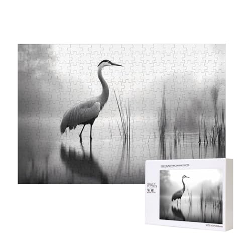 Poezjzw Silberne Kronen-Puzzles für Erwachsene, 300 Teile, Holzpuzzle für Familie, Freunde, Heimdekoration, Wandkunst, 15,7 x 27,9 cm von POEZJZW