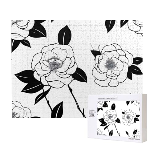 Poezjzw Simple Camellia Klassisches Puzzle für Erwachsene, 500 Teile, Holzpuzzle, moderne Wohnkultur, intellektuelles Spiel, 52 x 38 cm Poezjzw Simple Camellia Klassisches Puzzle für Erwachsene, 500 Teile, Holzpuzzle, moderne Wohnkultur, intellektuelles Spiel, 52 x 38 cm von POEZJZW