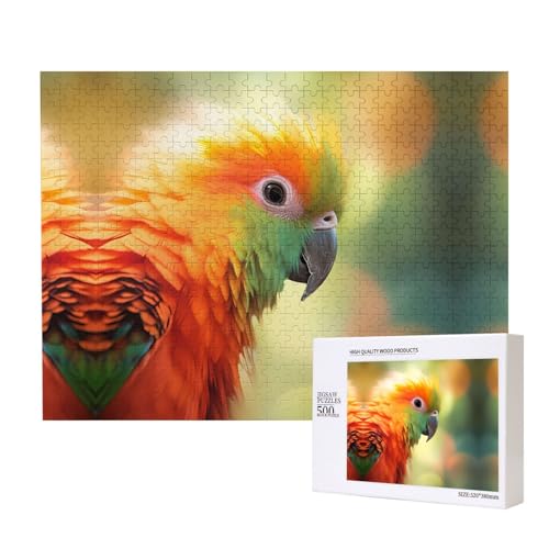 Poezjzw Sittich-Puzzles für Erwachsene, 500 Teile, Holzpuzzle für Familie, Freunde, Heimdekoration, Wandkunst, 50 x 38 cm Poezjzw Sittich-Puzzles für Erwachsene, 500 Teile, Holzpuzzle für Familie, Freunde, Heimdekoration, Wandkunst, 50 x 38 cm von POEZJZW