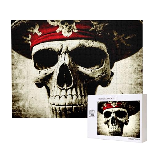 Poezjzw Skelett mit Hut, klassisches Puzzle für Erwachsene, 500 Teile, Holzpuzzle, moderne Wohnkultur, intellektuelles Spiel, 52 x 38 cm Poezjzw Skelett mit Hut, klassisches Puzzle für Erwachsene, 500 Teile, Holzpuzzle, moderne Wohnkultur, intellektuelles Spiel, 52 x 38 cm von POEZJZW
