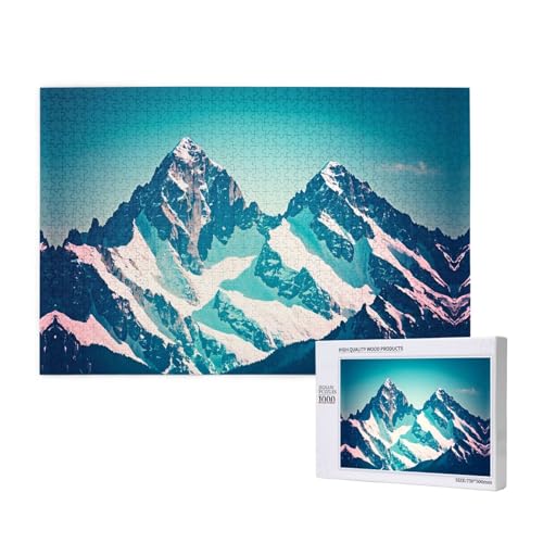 Poezjzw Snow On Top Of A Mountain Klassisches Puzzle für Erwachsene, 1000 Teile, Holzpuzzle, moderne Heimdekoration, intellektuelles Spiel, 75 x 50 cm Poezjzw Snow On Top Of A Mountain Klassisches Puzzle für Erwachsene, 1000 Teile, Holzpuzzle, moderne Heimdekoration, intellektuelles Spiel, 75 x 50 cm von POEZJZW