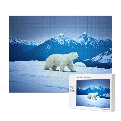Poezjzw Snowy Mountain Eisbär Erwachsene Classic Jigsaw 500 Teile Holzpuzzle Moderne Wohnkultur Intellektuelles Spiel 52 X 38CM Poezjzw Snowy Mountain Eisbär Erwachsene Classic Jigsaw 500 Teile Holzpuzzle Moderne Wohnkultur Intellektuelles Spiel 52 X 38CM von POEZJZW