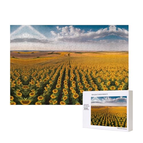 Poezjzw Sonnenblumen-Puzzles für Erwachsene, 300 Teile, Holzpuzzle für Familie, Freunde, Heimdekoration, Wandkunst, 15,7 x 27,9 cm Poezjzw Sonnenblumen-Puzzles für Erwachsene, 300 Teile, Holzpuzzle für Familie, Freunde, Heimdekoration, Wandkunst, 15,7 x 27,9 cm von POEZJZW