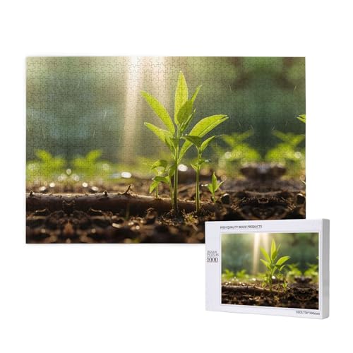 Poezjzw Spargel-Puzzles für Erwachsene, 1000 Teile, Holzpuzzle für Familie, Freunde, Heimdekoration, Wandkunst, 75 x 50 cm von POEZJZW