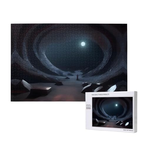 Poezjzw Spectral Abyss Klassisches Puzzle für Erwachsene, 1000 Teile, Holzpuzzle, moderne Heimdekoration, intellektuelles Spiel, 75 x 50 cm von POEZJZW