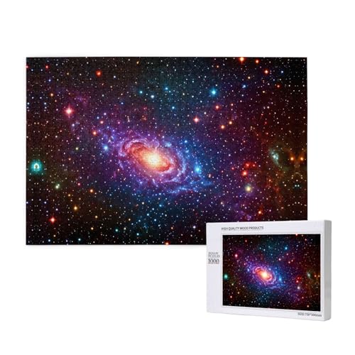 Poezjzw Spinning Stars Klassisches Puzzle für Erwachsene, 1000 Teile, Holzpuzzle, moderne Heimdekoration, intellektuelles Spiel, 75 x 50 cm von POEZJZW