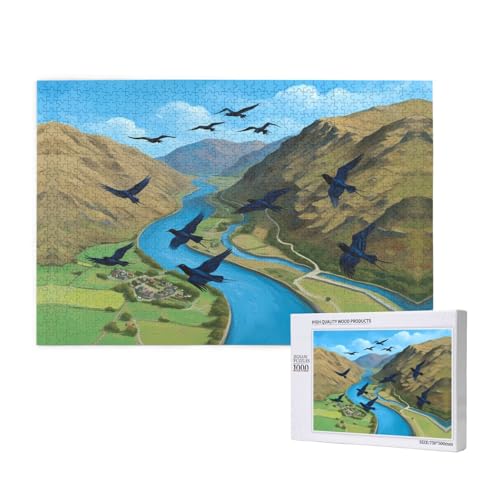 Poezjzw Spring Flying Swallow Klassisches Puzzle für Erwachsene, 1000 Teile, Holzpuzzle, moderne Heimdekoration, intellektuelles Spiel, 75 x 50 cm Poezjzw Spring Flying Swallow Klassisches Puzzle für Erwachsene, 1000 Teile, Holzpuzzle, moderne Heimdekoration, intellektuelles Spiel, 75 x 50 cm von POEZJZW