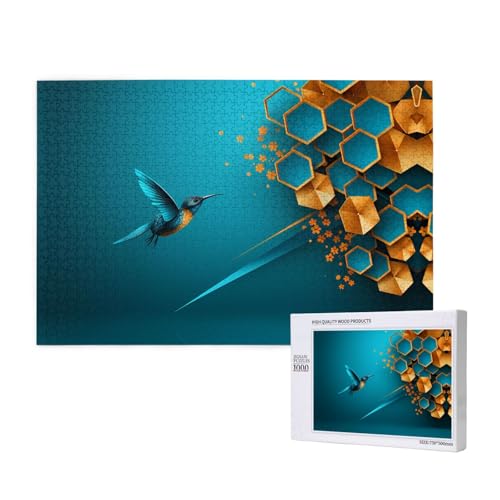 Poezjzw Sprinting Bluebird Klassisches Puzzle für Erwachsene, 1000 Teile, Holzpuzzle, moderne Heimdekoration, intellektuelles Spiel, 75 x 50 cm Poezjzw Sprinting Bluebird Klassisches Puzzle für Erwachsene, 1000 Teile, Holzpuzzle, moderne Heimdekoration, intellektuelles Spiel, 75 x 50 cm von POEZJZW