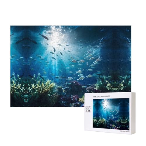Poezjzw Submarine World Puzzles für Erwachsene, 300 Teile, Holzpuzzle für Familie, Freunde, Heimdekoration, Wandkunst, 15,7 x 27,9 cm Poezjzw Submarine World Puzzles für Erwachsene, 300 Teile, Holzpuzzle für Familie, Freunde, Heimdekoration, Wandkunst, 15,7 x 27,9 cm von POEZJZW