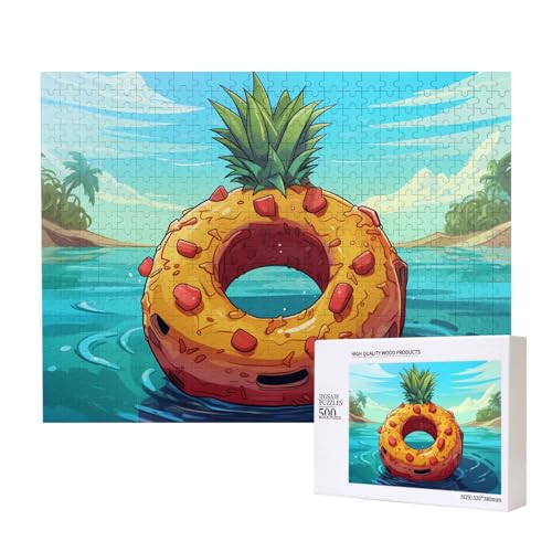 Poezjzw Summer Ananas-Frucht-Puzzles für Erwachsene, 500 Teile, Holzpuzzle für Familie, Freunde, Heimdekoration, Wandkunst, 50 x 38 cm Poezjzw Summer Ananas-Frucht-Puzzles für Erwachsene, 500 Teile, Holzpuzzle für Familie, Freunde, Heimdekoration, Wandkunst, 50 x 38 cm von POEZJZW