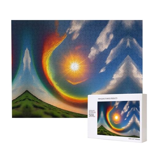 Poezjzw Sun High In The Sky Klassisches Puzzle für Erwachsene, 500 Teile, Holzpuzzle, moderne Wohnkultur, intellektuelles Spiel, 52 x 38 cm Poezjzw Sun High In The Sky Klassisches Puzzle für Erwachsene, 500 Teile, Holzpuzzle, moderne Wohnkultur, intellektuelles Spiel, 52 x 38 cm von POEZJZW