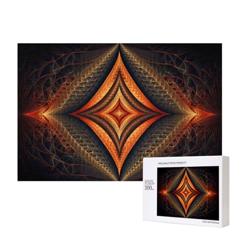 Poezjzw Symmetrische Rhombus-Puzzles für Erwachsene, 300 Teile, Holzpuzzle für Familie, Freunde, Heimdekoration, Wandkunst, 15,7 x 27,9 cm Poezjzw Symmetrische Rhombus-Puzzles für Erwachsene, 300 Teile, Holzpuzzle für Familie, Freunde, Heimdekoration, Wandkunst, 15,7 x 27,9 cm von POEZJZW
