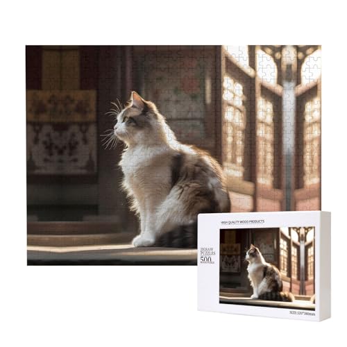 Poezjzw Tabby-Puzzles für Erwachsene, 500 Teile, Holzpuzzle für Familie, Freunde, Heimdekoration, Wandkunst, 50 x 38 cm Poezjzw Tabby-Puzzles für Erwachsene, 500 Teile, Holzpuzzle für Familie, Freunde, Heimdekoration, Wandkunst, 50 x 38 cm von POEZJZW