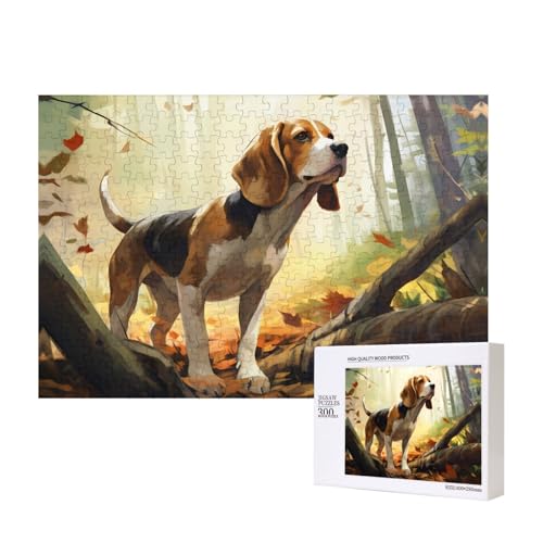 Poezjzw Tame Beagle-Puzzles für Erwachsene, 300 Teile, Holzpuzzle für Familie, Freunde, Heimdekoration, Wandkunst, 15,7 x 27,9 cm Poezjzw Tame Beagle-Puzzles für Erwachsene, 300 Teile, Holzpuzzle für Familie, Freunde, Heimdekoration, Wandkunst, 15,7 x 27,9 cm von POEZJZW