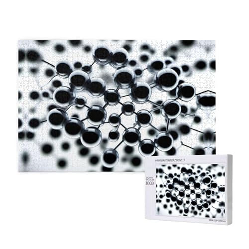 Poezjzw Techno Orb Klassisches Puzzle für Erwachsene, 1000 Teile, Holzpuzzle, moderne Heimdekoration, intellektuelles Spiel, 75 x 50 cm von POEZJZW