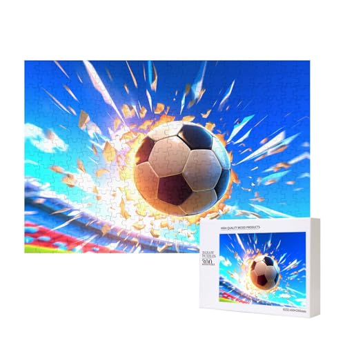 Poezjzw The Flying Soccer Ball Puzzles für Erwachsene, 300 Teile, Holzpuzzle für Familie, Freunde, Heimdekoration, Wandkunst, 15,7 x 27,9 cm Poezjzw The Flying Soccer Ball Puzzles für Erwachsene, 300 Teile, Holzpuzzle für Familie, Freunde, Heimdekoration, Wandkunst, 15,7 x 27,9 cm von POEZJZW