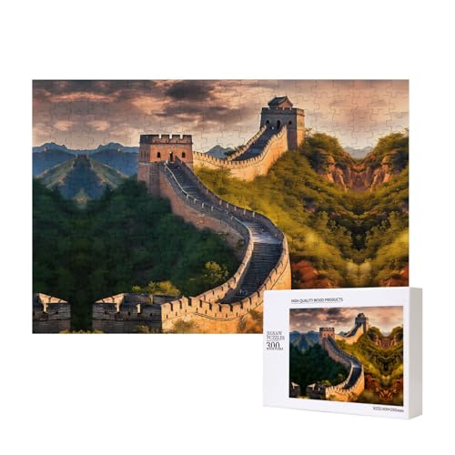 Poezjzw The Great Wall Of China Puzzles für Erwachsene, 300 Teile, Holzpuzzle für Familie, Freunde, Heimdekoration, Wandkunst, 15,7 x 27,9 cm Poezjzw The Great Wall Of China Puzzles für Erwachsene, 300 Teile, Holzpuzzle für Familie, Freunde, Heimdekoration, Wandkunst, 15,7 x 27,9 cm von POEZJZW