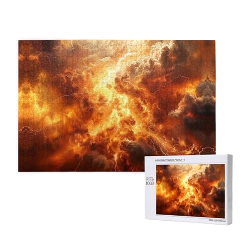 Poezjzw Thunderstorm Klassisches Puzzle für Erwachsene, 1000 Teile, Holzpuzzle, moderne Wohnkultur, intellektuelles Spiel, 75 x 50 cm Poezjzw Thunderstorm Klassisches Puzzle für Erwachsene, 1000 Teile, Holzpuzzle, moderne Wohnkultur, intellektuelles Spiel, 75 x 50 cm von POEZJZW