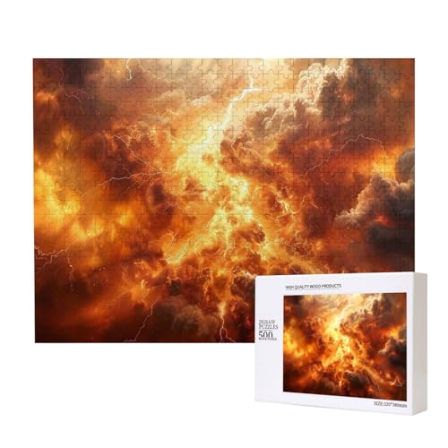 Poezjzw Thunderstorm Klassisches Puzzle für Erwachsene, 500 Teile, Holzpuzzle, moderne Wohnkultur, intellektuelles Spiel, 52 x 38 cm Poezjzw Thunderstorm Klassisches Puzzle für Erwachsene, 500 Teile, Holzpuzzle, moderne Wohnkultur, intellektuelles Spiel, 52 x 38 cm von POEZJZW