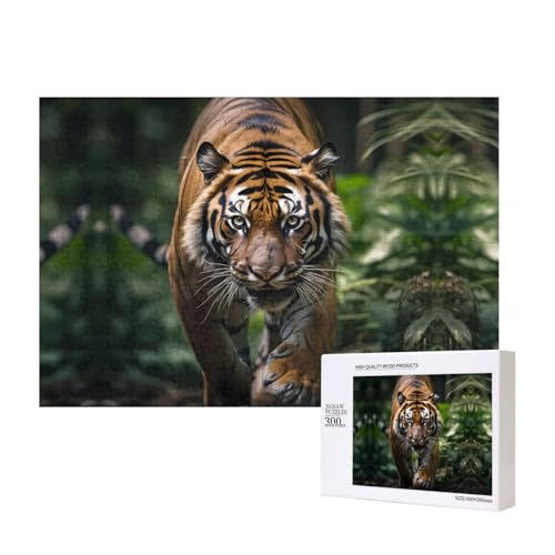 Poezjzw Tiger-Puzzles für Erwachsene, 300 Teile, Holzpuzzle für Familie, Freunde, Heimdekoration, Wandkunst, 15,7 x 27,9 cm Poezjzw Tiger-Puzzles für Erwachsene, 300 Teile, Holzpuzzle für Familie, Freunde, Heimdekoration, Wandkunst, 15,7 x 27,9 cm von POEZJZW