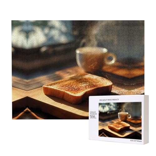 Poezjzw Toast-Puzzles für Erwachsene, 500 Teile, Holzpuzzle für Familie, Freunde, Heimdekoration, Wandkunst, 500 x 38 cm Poezjzw Toast-Puzzles für Erwachsene, 500 Teile, Holzpuzzle für Familie, Freunde, Heimdekoration, Wandkunst, 500 x 38 cm von POEZJZW