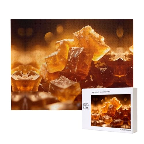 Poezjzw Toffee Puzzles für Erwachsene, 500 Teile, Holzpuzzle für Familie, Freunde, Heimdekoration, Wandkunst, 50 x 38 cm Poezjzw Toffee Puzzles für Erwachsene, 500 Teile, Holzpuzzle für Familie, Freunde, Heimdekoration, Wandkunst, 50 x 38 cm von POEZJZW
