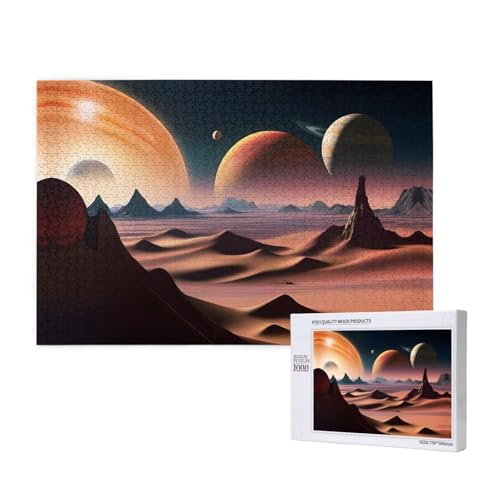 Poezjzw Unbekannt Planet Klassisches Puzzle für Erwachsene, 1000 Teile, Holzpuzzle, moderne Wohnkultur, intellektuelles Spiel, 75 x 50 cm Poezjzw Unbekannt Planet Klassisches Puzzle für Erwachsene, 1000 Teile, Holzpuzzle, moderne Wohnkultur, intellektuelles Spiel, 75 x 50 cm von POEZJZW