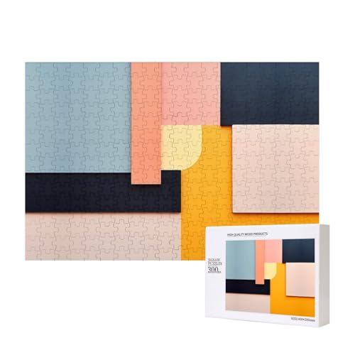 Poezjzw Unregelmäßige Farbblöcke, Puzzles für Erwachsene, 300 Teile, Holzpuzzle für Familie, Freunde, Heimdekoration, Wandkunst, 15,7 x 27,9 cm Poezjzw Unregelmäßige Farbblöcke, Puzzles für Erwachsene, 300 Teile, Holzpuzzle für Familie, Freunde, Heimdekoration, Wandkunst, 15,7 x 27,9 cm von POEZJZW