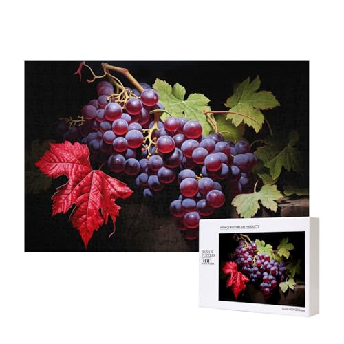 Poezjzw Verlockende Trauben-Puzzles für Erwachsene, 300 Teile, Holzpuzzle für Familie, Freunde, Heimdekoration, Wandkunst, 15,7 x 27,9 cm Poezjzw Verlockende Trauben-Puzzles für Erwachsene, 300 Teile, Holzpuzzle für Familie, Freunde, Heimdekoration, Wandkunst, 15,7 x 27,9 cm von POEZJZW