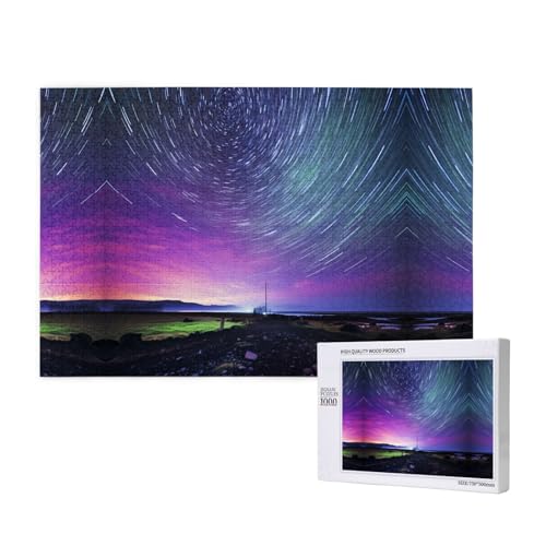Poezjzw Verteilerpuzzle für Erwachsene, 1000 Teile, Holzpuzzle für Familie, Freunde, Heimdekoration, Wandkunst, 75 x 50 cm von POEZJZW
