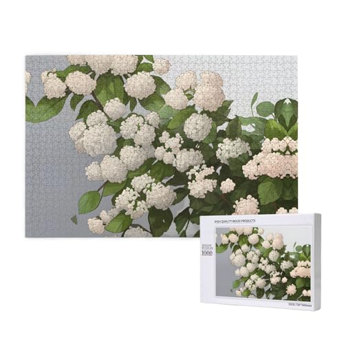 Poezjzw Viburnum Blackhaw Klassisches Puzzle für Erwachsene, 1000 Teile, Holzpuzzle, moderne Heimdekoration, intellektuelles Spiel, 75 x 50 cm von POEZJZW