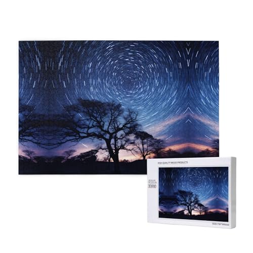 Poezjzw Viele Sterne Puzzles für Erwachsene, 1000 Teile, Holzpuzzle für Familie, Freunde, Heimdekoration, Wandkunst, 75 x 50 cm Poezjzw Viele Sterne Puzzles für Erwachsene, 1000 Teile, Holzpuzzle für Familie, Freunde, Heimdekoration, Wandkunst, 75 x 50 cm von POEZJZW
