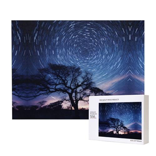 Poezjzw Viele Sterne Puzzles für Erwachsene, 500 Teile, Holzpuzzle für Familie, Freunde, Heimdekoration, Wandkunst, 50 x 38 cm Poezjzw Viele Sterne Puzzles für Erwachsene, 500 Teile, Holzpuzzle für Familie, Freunde, Heimdekoration, Wandkunst, 50 x 38 cm von POEZJZW