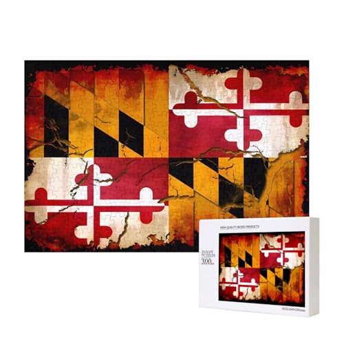 Poezjzw Vintage Holz Maryland Flagge Erwachsene Classic Puzzle 300 Teile Holzpuzzle Moderne Wohnkultur Intellektuelles Spiel 40 X 28 CM Poezjzw Vintage Holz Maryland Flagge Erwachsene Classic Puzzle 300 Teile Holzpuzzle Moderne Wohnkultur Intellektuelles Spiel 40 X 28 CM von POEZJZW