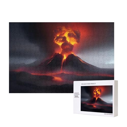 Poezjzw Volcano Eruption Klassisches Puzzle für Erwachsene, 300 Teile, Holzpuzzle, moderne Wohnkultur, intellektuelles Spiel, 40 x 28 cm Poezjzw Volcano Eruption Klassisches Puzzle für Erwachsene, 300 Teile, Holzpuzzle, moderne Wohnkultur, intellektuelles Spiel, 40 x 28 cm von POEZJZW