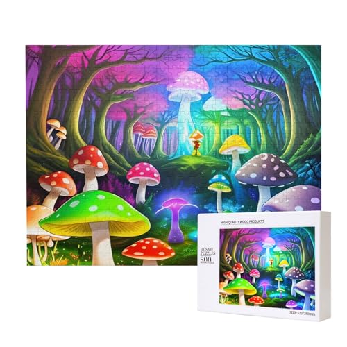 Poezjzw Waldpilz Erwachsenen-Puzzle, klassisches Puzzle, 500 Teile, Holzpuzzle, moderne Wohnkultur, intellektuelles Spiel, 52 x 38 cm Poezjzw Waldpilz Erwachsenen-Puzzle, klassisches Puzzle, 500 Teile, Holzpuzzle, moderne Wohnkultur, intellektuelles Spiel, 52 x 38 cm von POEZJZW