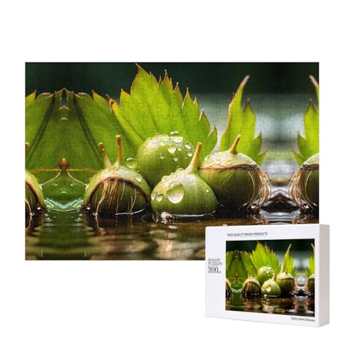 Poezjzw Wasserkastanien-Puzzles für Erwachsene, 300 Teile, Holzpuzzle für Familie, Freunde, Heimdekoration, Wandkunst, 15,7 x 27,9 cm Poezjzw Wasserkastanien-Puzzles für Erwachsene, 300 Teile, Holzpuzzle für Familie, Freunde, Heimdekoration, Wandkunst, 15,7 x 27,9 cm von POEZJZW