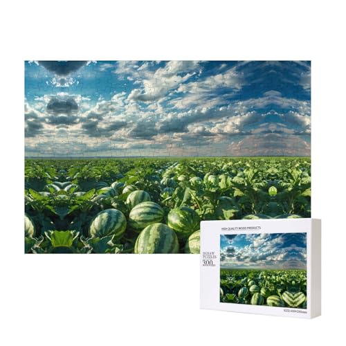 Poezjzw Wassermelonenfeld-Puzzles für Erwachsene, 300 Teile, Holzpuzzle für Familie, Freunde, Heimdekoration, Wandkunst, 15,7 x 27,9 cm Poezjzw Wassermelonenfeld-Puzzles für Erwachsene, 300 Teile, Holzpuzzle für Familie, Freunde, Heimdekoration, Wandkunst, 15,7 x 27,9 cm von POEZJZW