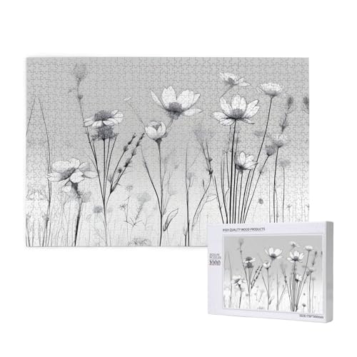 Poezjzw Weeds Klassisches Puzzle für Erwachsene, 1000 Teile, Holzpuzzle, moderne Wohnkultur, intellektuelles Spiel, 75 x 50 cm von POEZJZW