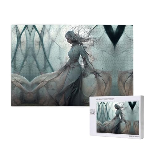 Poezjzw Weird People Puzzle für Erwachsene, 1000 Teile, Holzpuzzle für Familie, Freunde, Heimdekoration, Wandkunst, 75 x 50 cm von POEZJZW