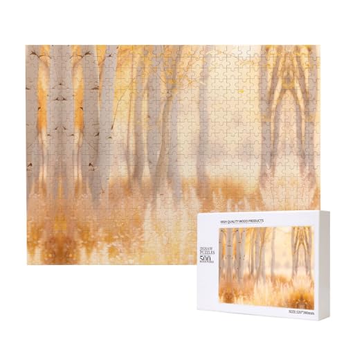 Poezjzw Weiße Pappel-Puzzles für Erwachsene, 500 Teile, Holzpuzzle für Familie, Freunde, Heimdekoration, Wandkunst, 50,4 x 38,1 cm Poezjzw Weiße Pappel-Puzzles für Erwachsene, 500 Teile, Holzpuzzle für Familie, Freunde, Heimdekoration, Wandkunst, 50,4 x 38,1 cm von POEZJZW