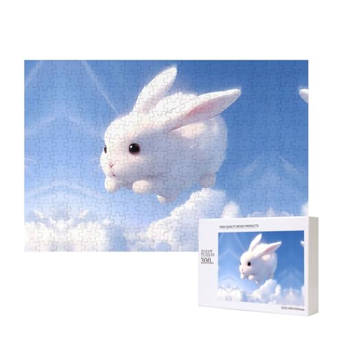 Poezjzw Weißes Kaninchenpuzzle für Erwachsene, 300 Teile, Holzpuzzle für Familie, Freunde, Heimdekoration, Wandkunst, 15,7 x 27,9 cm Poezjzw Weißes Kaninchenpuzzle für Erwachsene, 300 Teile, Holzpuzzle für Familie, Freunde, Heimdekoration, Wandkunst, 15,7 x 27,9 cm von POEZJZW