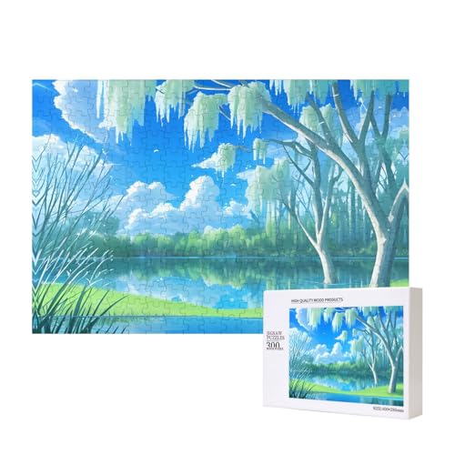 Poezjzw Willows On The Waterfront Klassisches Puzzle für Erwachsene, 300 Teile, Holzpuzzle, moderne Wohnkultur, intellektuelles Spiel, 40 x 28 cm Poezjzw Willows On The Waterfront Klassisches Puzzle für Erwachsene, 300 Teile, Holzpuzzle, moderne Wohnkultur, intellektuelles Spiel, 40 x 28 cm von POEZJZW