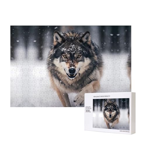 Poezjzw Wölfe-Puzzles für Erwachsene, 300 Teile, Holzpuzzle für Familie, Freunde, Heimdekoration, Wandkunst, 15,7 x 27,9 cm Poezjzw Wölfe-Puzzles für Erwachsene, 300 Teile, Holzpuzzle für Familie, Freunde, Heimdekoration, Wandkunst, 15,7 x 27,9 cm von POEZJZW